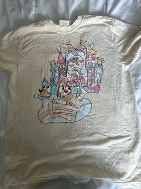 Disney bluey small world custom shirt Medium